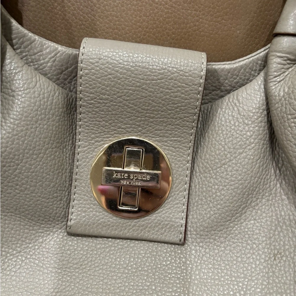 Kate Spade Taupe Stevie Bexley Leather Shoulder Bag